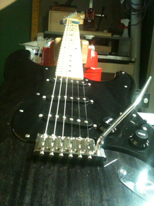 My custom black guitar